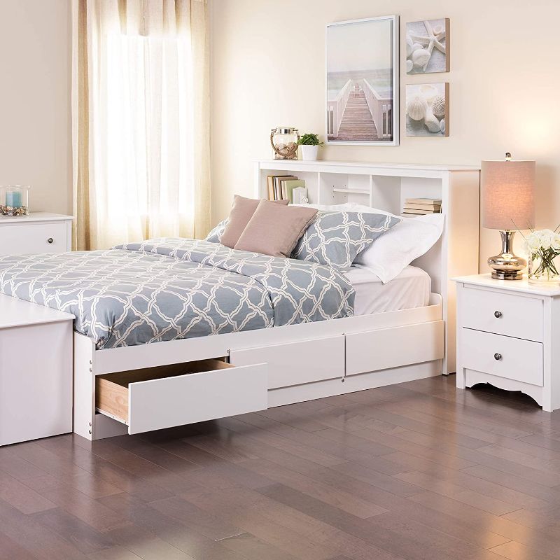 Photo 1 of Prepac Full Mate's Platform Storage Bed with 6 Drawers, White
