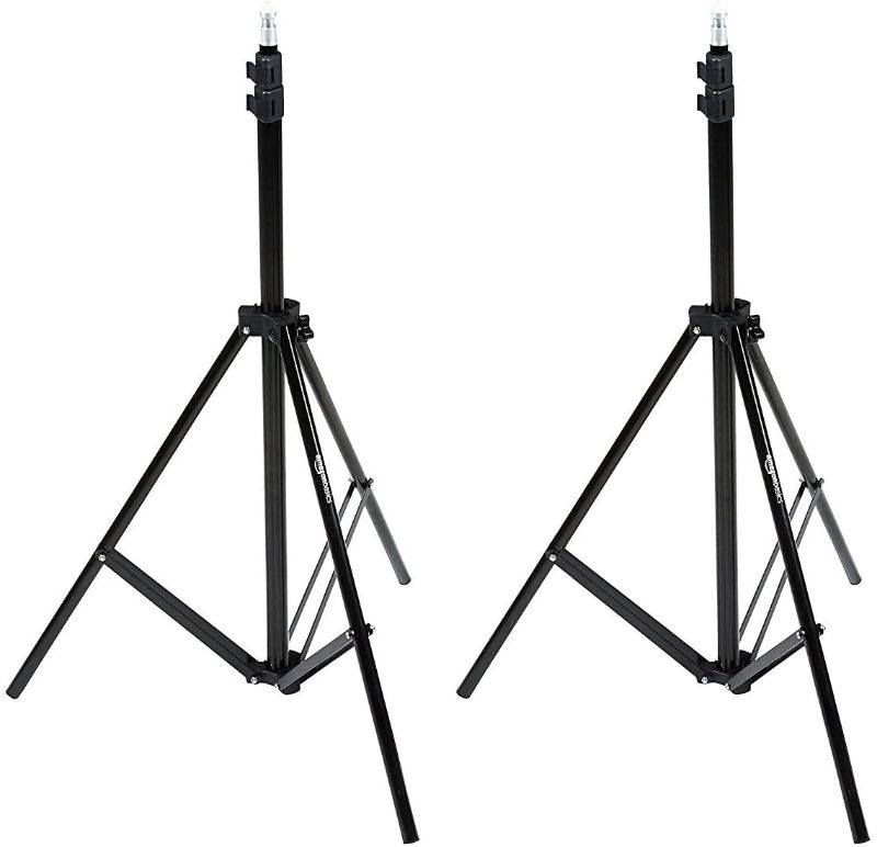 Photo 1 of  Photography Tripod Stand with Case - Pack of 2, 2.8 - 6.7 Feet, Black
(RIPPED BAG)
