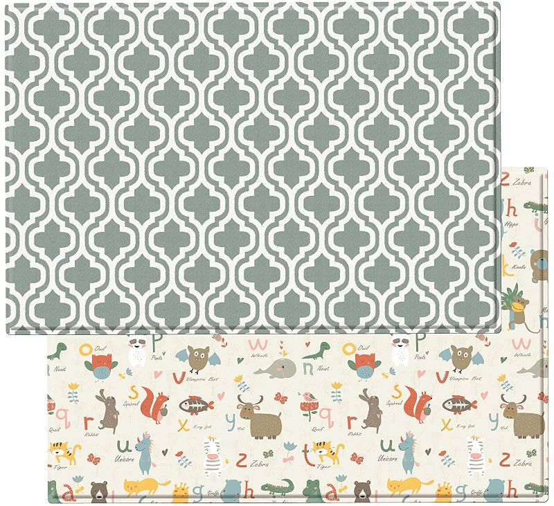 Photo 1 of Baby Care Play Mat - Haute Collection (Large, Moroccan - Blue) ?83 x 0.5 x 55 inches

