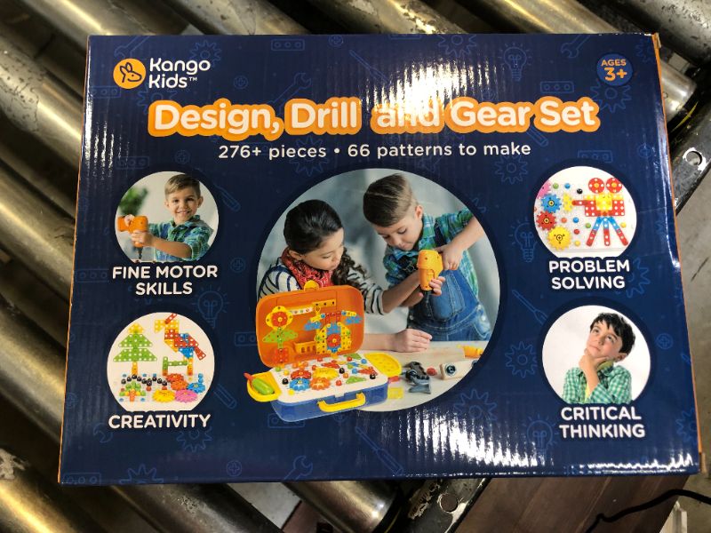 Photo 2 of KangoKids Building Toys 276pc Design and Drill for Kids, Drill Set Toys for Kids with Electric Drill, Gears & Storage Case
(FACTORY SEALED)
