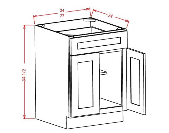 Photo 1 of Double Door Single Drawer Bases – 24 inch
(SCRATCHES AND CHIPS TO WOOD)