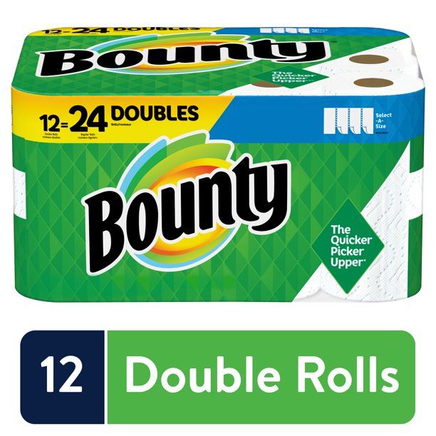 Photo 1 of Bounty Select-A-Size Paper Towels, White, 12 Double Roll
(DAMAGED/DIRTY)
