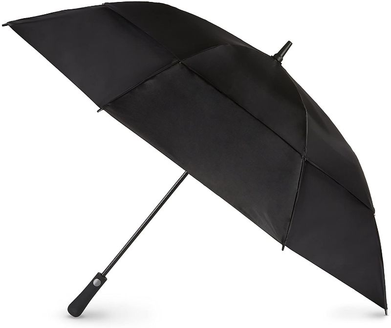 Photo 1 of totes Automatic Open Extra Large Vented Canopy Golf Stick Umbrella, Black
