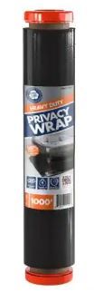 Photo 1 of 20 in. x 1000 ft. Pro Heavy Duty Black Privacy Stretch Wrap
