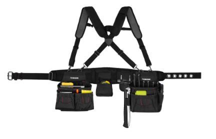 Photo 1 of 2-Bag 18 -Pocket Black Framer's Suspension Rig Work Tool Belt with Suspenders
