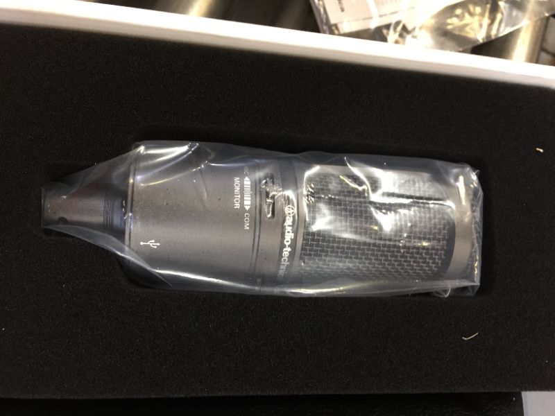 Photo 8 of Audio-Technica AT2020USB+PK Vocal Microphone Pack for Streaming/Podcasting, Includes USB Mic w/Built-In Headphone Jack & Volume Control, Boom Arm, & Headphones
