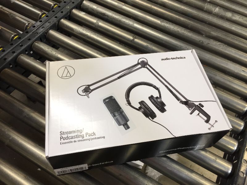 Photo 2 of Audio-Technica AT2020USB+PK Vocal Microphone Pack for Streaming/Podcasting, Includes USB Mic w/Built-In Headphone Jack & Volume Control, Boom Arm, & Headphones
