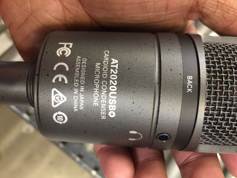 Photo 9 of Audio-Technica AT2020USB+PK Vocal Microphone Pack for Streaming/Podcasting, Includes USB Mic w/Built-In Headphone Jack & Volume Control, Boom Arm, & Headphones
