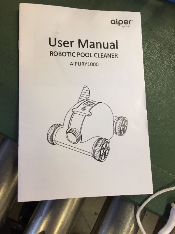 Photo 7 of AIPER Cordless Robotic Pool Cleaner, Pool Vacuum with Upgraded Dual-Drive Motors, Auto-Dock Technology, Up to 90 Mins Cleaning for Above/In-ground Pools with Flat Floor Up to 861 Sq Ft---ITEM IS DIRTY---