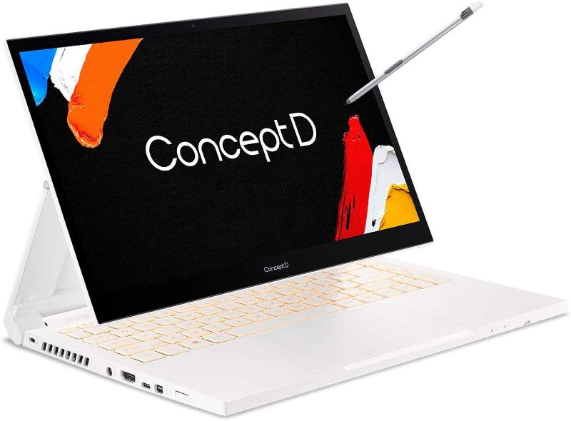 Photo 1 of Acer ConceptD 3 Ezel CC314-72G-72SX Convertible Creator Laptop, Intel i7-10750H, GeForce GTX 1650 Max-Q, 14" FHD, Gorilla Glass, Pantone Validated, 100% sRGB, 16GB, 512GB NVMe SSD, Wacom AES 1.0 Pen

