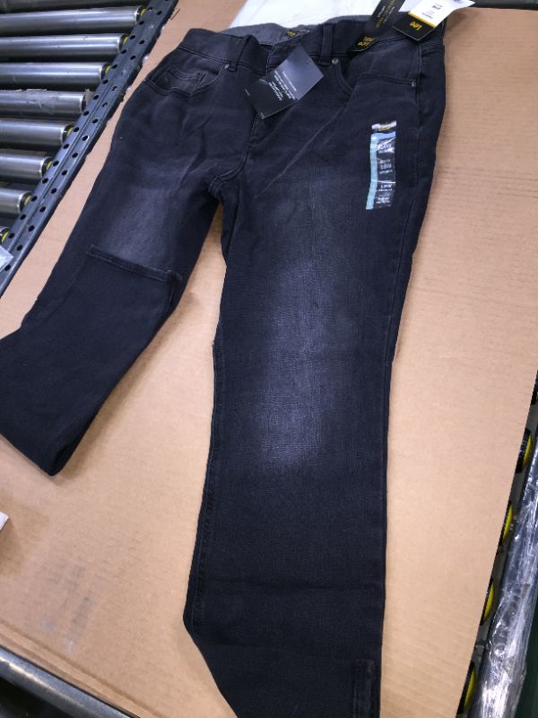 Photo 1 of Lee Women's Size Ultra Lux Mid-Rise Slim Fit Straight Leg Jean, Black, 16 W Plus

