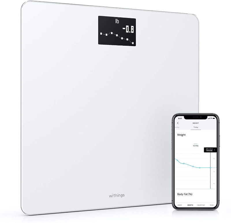 Photo 1 of Withings Body - Digital Wi-Fi Smart Scale with Automatic Smartphone App Sync, BMI, Multi-User Friendly, with Pregnancy Tracker & Baby Mode
