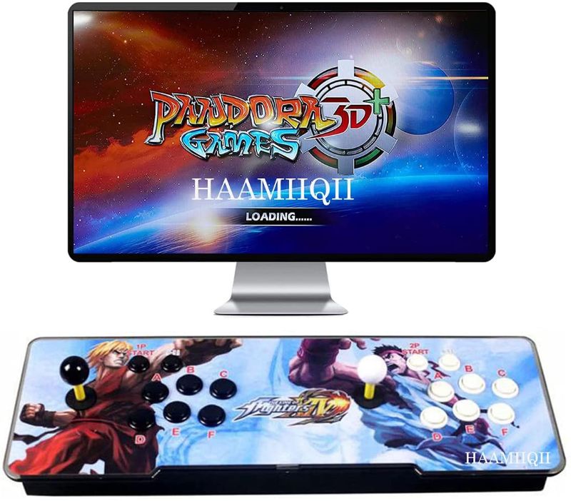 Photo 1 of 3D+ Pandora Games Arcade Game Console - 8000 Games Installed, WiFi Function to Add More Games, Support 3D Games, Search/Save/Hide/Pause Games, 1280x720P, Favorite List, 4 Players Online Game---MINOR SCRATCHES ON ITEM FROM EXPOSURE---
