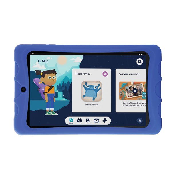 Photo 1 of onn. 8" Kids Tablet, Blue, 32GB Storage, 2GB RAM, Android 11 GO, 2GHz Quad-Core Processor, LCD Display, Dual-band Wi-Fi. 2 PACK. 