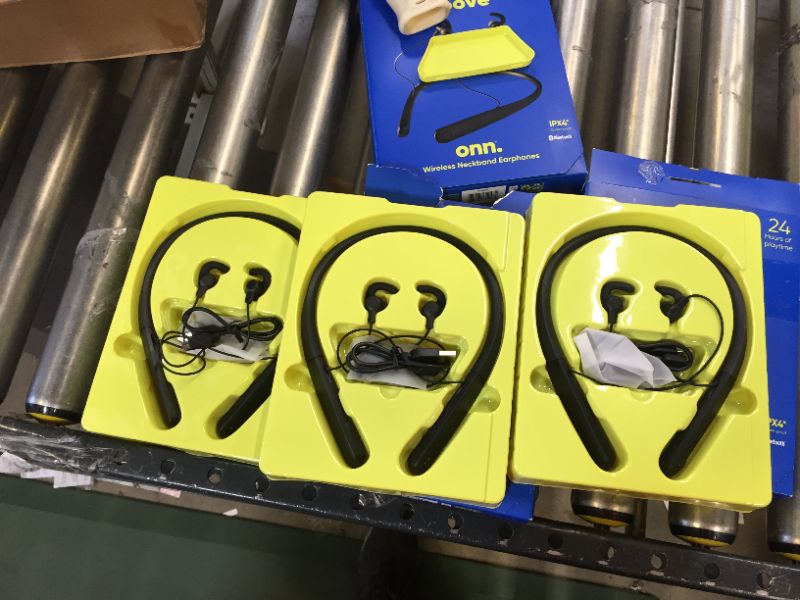 Photo 1 of Onn. Neckband earphones three pack