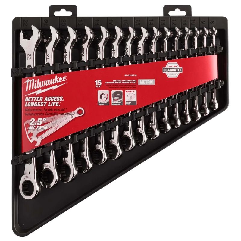 Photo 1 of 15pc Ratcheting Combination Wrench Set - Metric
