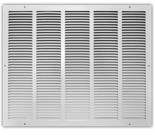 Photo 1 of 25 in. x 20 in. Steel Return Air Grille in White
