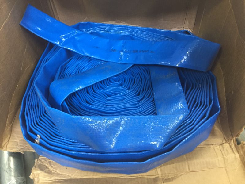 Photo 1 of 1.5" X 100 FT HEAVY SUTY REINFORCED PVC LAY FLAT DISCHARGE AND BACKWASH HOSE FOR SWIMMING POOL