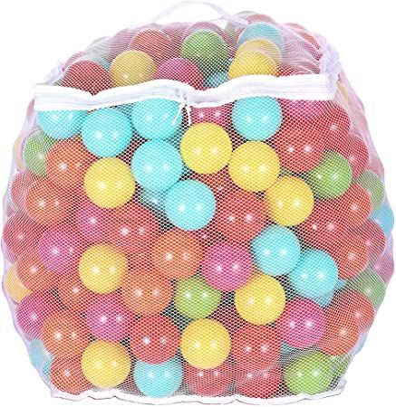 Photo 2 of BalanceFrom 2.3-Inch Phthalate Free BPA Free Non-Toxic Crush Proof Play Balls Pit Balls- 6 Bright Colors in Reusable and Durable Storage Mesh Bag with Zipper
