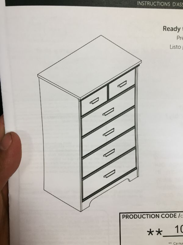 Photo 1 of South Shore Versa Collection 5-Drawer Dresser, Gray Maple with Antique Handles