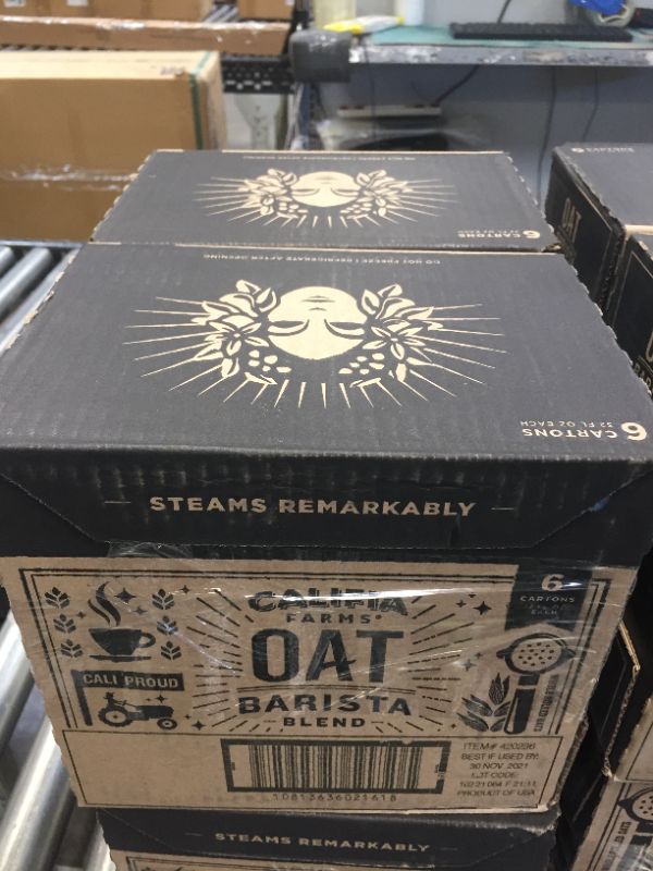 Photo 3 of Califia Farms Barista Blend Oatmilk, 32 Fluid Ounce -- 6 per case.
2 PACK
NOV 30,2021