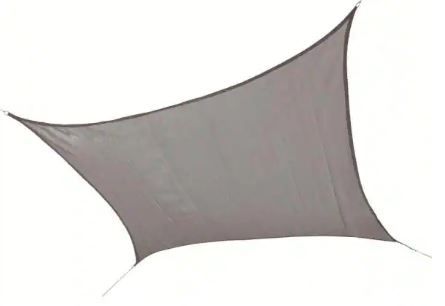 Photo 1 of 12 ft. x 12 ft. Stone Gray Square Shade Sail
