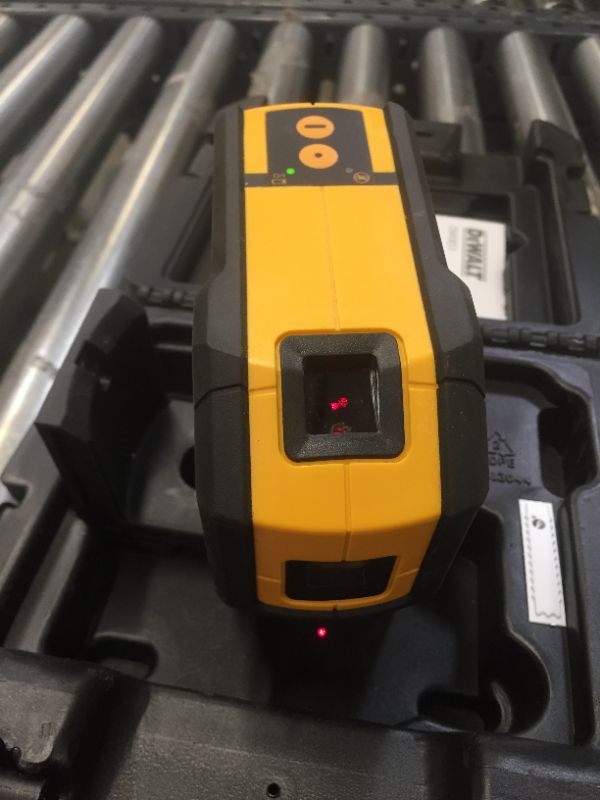 Photo 5 of 165 ft. Red Self-Leveling 5-Spot & Horizontal Line Laser Level with (3) AA Batteries & Case
