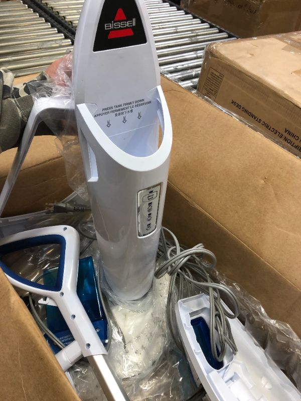 Photo 1 of Bissell Power Fresh Steam Mop with Natural Sanitization, Floor Steamer, Tile Cleaner, and Hard Wood Floor Cleaner with Flip-Down Easy Scrubber, 1940A

