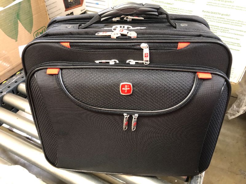 Photo 2 of AirTraveler Rolling Briefcase Rolling Laptop Bag Computer Case with Wheels Spinner Mobile Office Carry On Luggage for 14.1in 15.6in Business Notebook for Women Men
