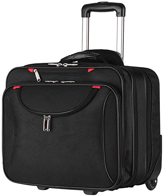 Photo 1 of AirTraveler Rolling Briefcase Rolling Laptop Bag Computer Case with Wheels Spinner Mobile Office Carry On Luggage for 14.1in 15.6in Business Notebook for Women Men
