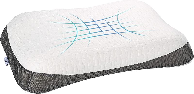 Photo 1 of Yamerid Cervical Memory Foam Pillow for Neck Pain, Adjustable Contour Pillows for Relief Sleeping, Ergonomic Orthopedic Support Contoured Pillow for Stomach, Back and Side Sleeper, DIRTY 