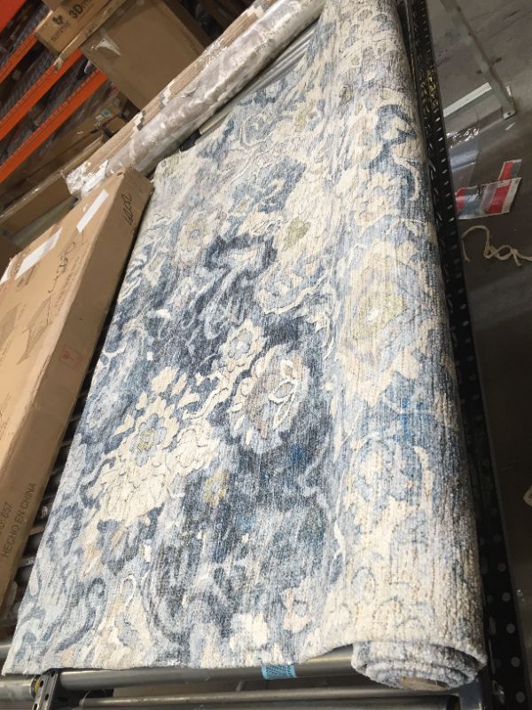 Photo 3 of 5'x7' Judson Distressed Floral Printed Area Rug Blue - Threshold