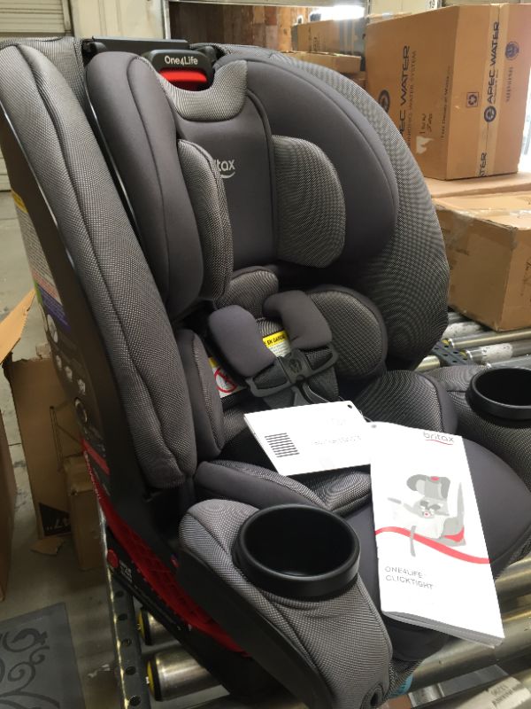 Photo 7 of Britax One4Life ClickTight All-in-One Car Seat – 10 Years of Use – Infant, Convertible, Booster – 5 to 120 Pounds - SafeWash Fabric, Drift
