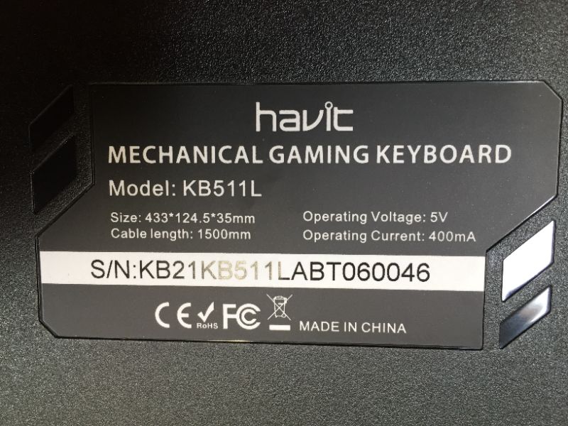 Photo 5 of HAVIT KB511L RGB Mechanical Keyboard Mouse & Mouse Pad Combo 104 Keys with Detachable Wrist Rest