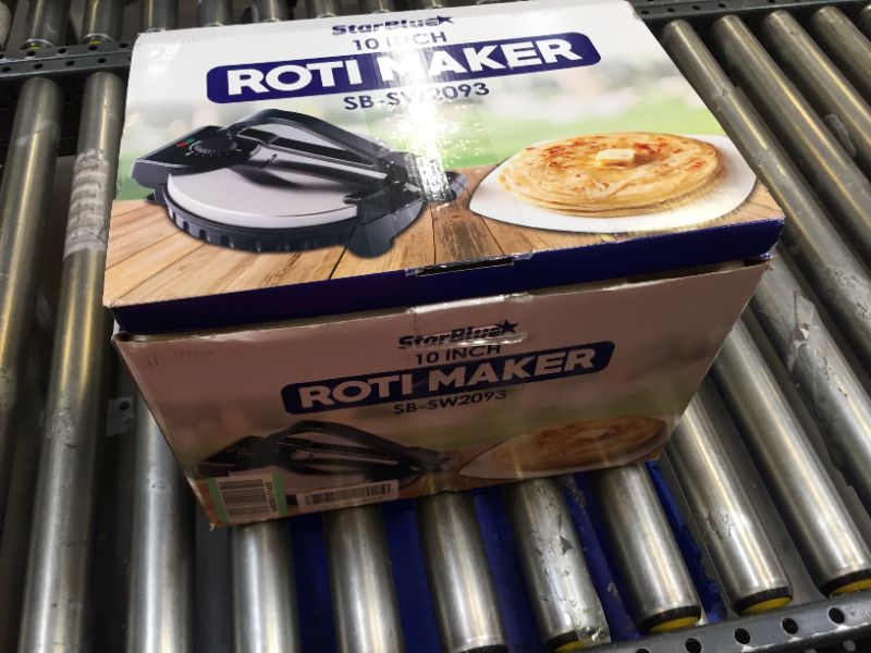 Photo 2 of 10inch Roti Maker by StarBlue with FREE Roti Warmer - The automatic Stainless Steel Non-Stick Electric machine to make Indian style Chapati, Tortilla, Roti AC 110V 50/60Hz 1200W
