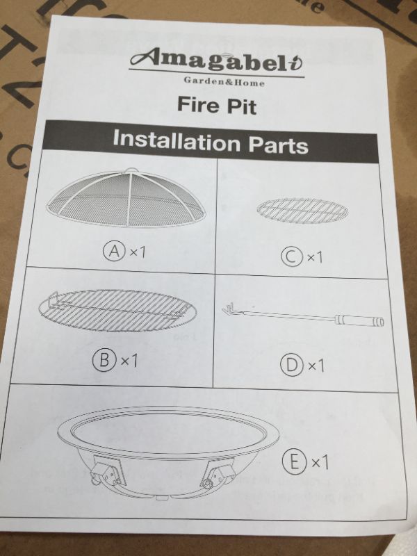 Photo 1 of AMAGABELI GARDEN & HOME Fire Pit Outdoor Wood Burning Portable Folding 22in Firepit Firebowl Fireplace Poker Spark Screen Retardant Mesh Lid Deep Round Outside Backyard Camping Metal Grate ET286
