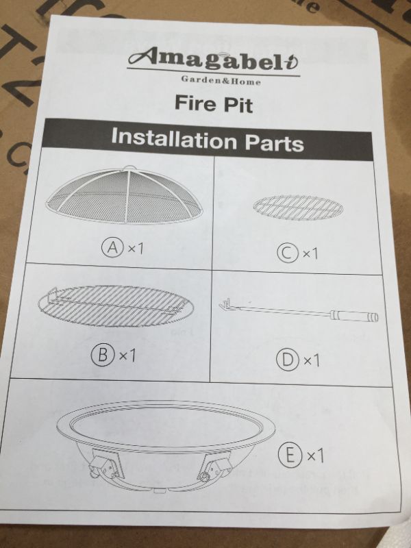 Photo 3 of AMAGABELI GARDEN & HOME Fire Pit Outdoor Wood Burning Portable Folding 22in Firepit Firebowl Fireplace Poker Spark Screen Retardant Mesh Lid Deep Round Outside Backyard Camping Metal Grate ET286
