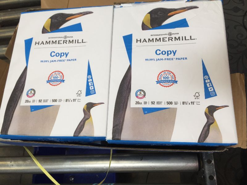 Photo 3 of Hammermill Printer Paper, 20 Lb Copy Paper, 8.5 x 11 - 8 Ream (4,000 Sheets) - 92 Bright, Made in the USA
