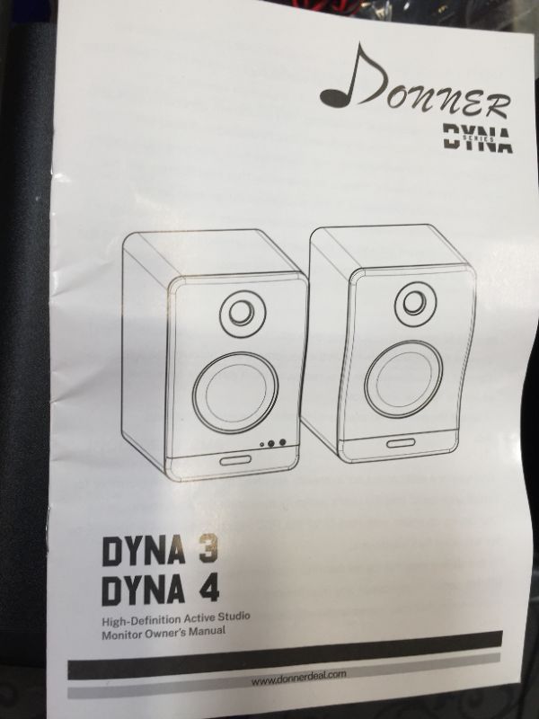 Photo 3 of Donner Studio Monitors 4" Near Field Studio Monitors with CSR 5.0 Bluetooth, for Music Production, Live Streaming and Podcasting, 2-Pack Including Monitor Isolation Pads-New Version(Dyna4 Black)
