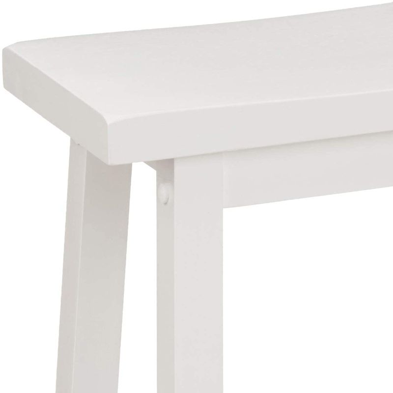 Photo 1 of 24 x 17 inches, 2 feet high stool wooden color white 2 count 