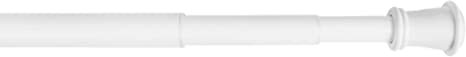 Photo 1 of Easy Install Telescoping Tension Window Curtain Rod, No Tools Needed, 28" - 66", White
