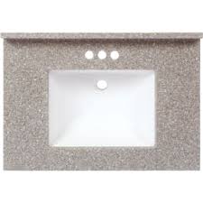 Photo 6 of  Granite Vanity Top with White Single Trough Sink 37" x 22"