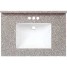 Photo 1 of  Granite Vanity Top with White Single Trough Sink 37" x 22"