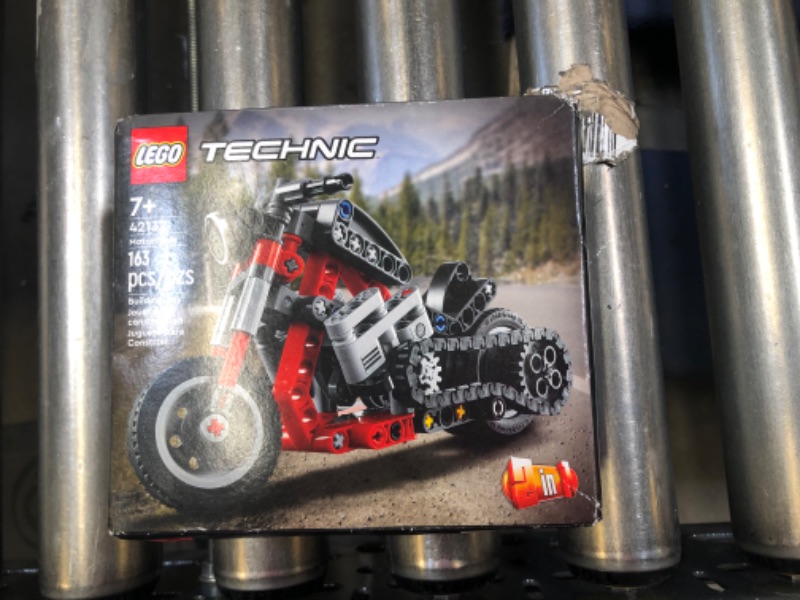 Photo 2 of LEGO Technic Motorcycle 42132 Model Building Kit; Give Kids a Treat with This Motorcycle Model; 2-in-1 Toy for Kids Aged 7+ (160 Pieces)
