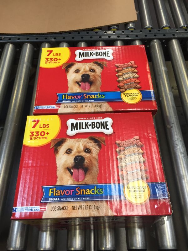 Photo 2 of 2 PACK - Milk-Bone Flavor Snacks Dog Treats Small/Medium Sized Dogs 7 Pound BEST BY 05/07/22

