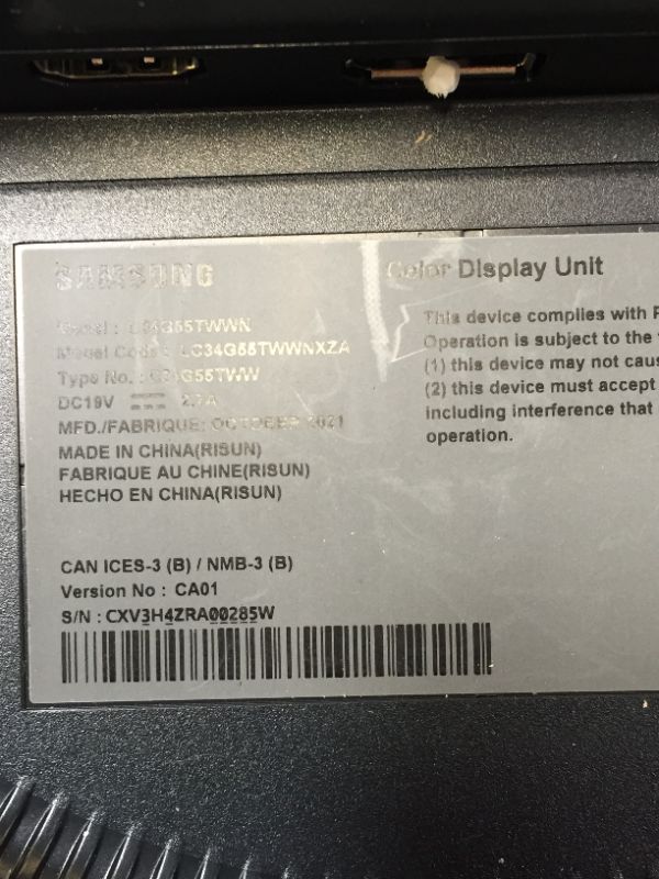 Photo 8 of DAMAGED Samsung - G5 Odyssey 34" Curved Gaming Monitor with 165Hz Refresh Rate - Black
