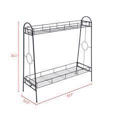 Photo 1 of 2 Tier Metal Plant Stand Indoor Flower Pot Rack Planter Shelf Display Holder
