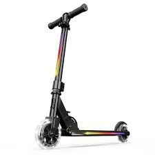 Photo 1 of Jetson Mars 2-Wheel Folding Kids Kick Scooter with LED Light-up Stem, Deck and Wheels, Adjustable Handlebars, Rear Foot Brake; Ideal for Kids 5+, Black
