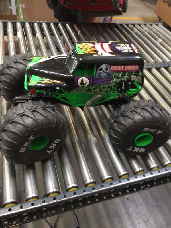 Photo 2 of Monster Jam, Official Mega Grave Digger All-Terrain Remote Control Monster Truck with Lights, 1: 6 Scale
