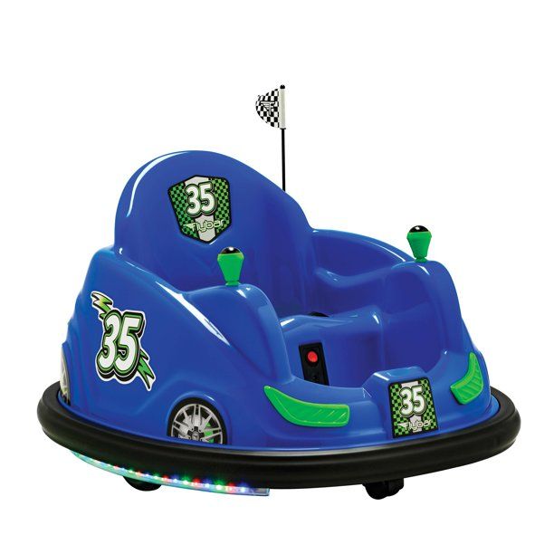 Photo 1 of Flybar 6 Volt Battery Powered Bumper Car, LED Lights, Battery and Charger Included, Blue
